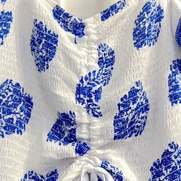 NWT Women’s Dress Day Saint Barth Blue & White Off The Shoulder Maxi Dress Sz L - Picture 10 of 16